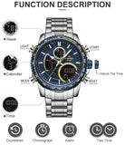 NAVIFORCE Men Watch Top Luxury Brand Big Dial Sport Watches Mens