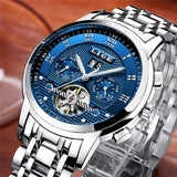LIGE Mens Watches Fashion Top Brand Luxury Business Automatic Mechanical