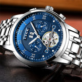LIGE Mens Watches Fashion Top Brand Luxury Business Automatic Mechanical