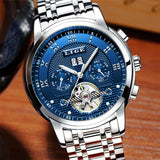 LIGE Mens Watches Fashion Top Brand Luxury Business Automatic Mechanical