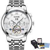 LIGE Mens Watches Fashion Top Brand Luxury Business Automatic Mechanical
