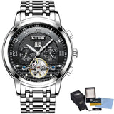 LIGE Mens Watches Fashion Top Brand Luxury Business Automatic Mechanical