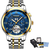 LIGE Mens Watches Fashion Top Brand Luxury Business Automatic Mechanical