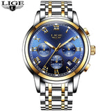 LIGE Mens Watches Fashion Top Brand Luxury Business Automatic Mechanical