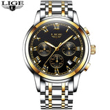 LIGE Mens Watches Fashion Top Brand Luxury Business Automatic Mechanical