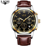 LIGE Mens Watches Fashion Top Brand Luxury Business Automatic Mechanical