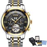 LIGE Mens Watches Fashion Top Brand Luxury Business Automatic Mechanical