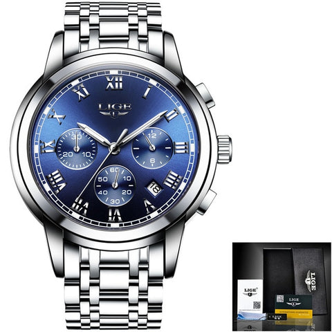 Relojes Hombre 2020 LIGE New Watches Men Luxury Brand Chronograph