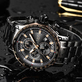 Relogio Masculino LIGE New Sport Chronograph Mens Watches Top Brand
