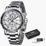 Relogio Masculino LIGE New Sport Chronograph Mens Watches Top Brand