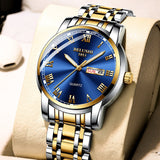 BELUSHI Top Brand Luxury Mens Watches Luminous Waterproof Stainless