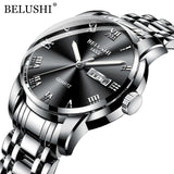 BELUSHI Top Brand Luxury Mens Watches Luminous Waterproof Stainless