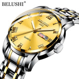 BELUSHI Top Brand Luxury Mens Watches Luminous Waterproof Stainless