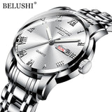 BELUSHI Top Brand Luxury Mens Watches Luminous Waterproof Stainless