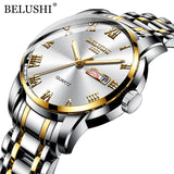 BELUSHI Top Brand Luxury Mens Watches Luminous Waterproof Stainless