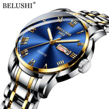 BELUSHI Top Brand Luxury Mens Watches Luminous Waterproof Stainless