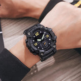 SKMEI Japan Movement 3 Time Dual Display Analog LED Electronic