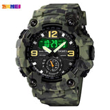 SKMEI Japan Movement 3 Time Dual Display Analog LED Electronic