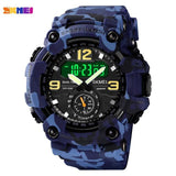 SKMEI Japan Movement 3 Time Dual Display Analog LED Electronic
