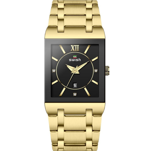 Luxury Golden Watches Men Top Brand Designer Quartz Wristwatches