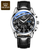 OLEVS Top Brand Mens Quartz Watch Noctilucent Business Waterproof