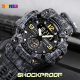 SKMEI Japan Movement 3 Time Dual Display Analog LED Electronic