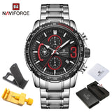 NAVIFORCE Mens Quartz Multifunction Chronograph Sports Watches