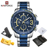 NAVIFORCE Mens Quartz Multifunction Chronograph Sports Watches