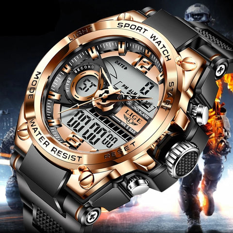 LIGE Sport Military Wrist Watch Men Watches Brand Male