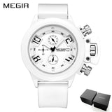MEGIR Big Dial Fashion Men's Military Sports Watches Waterproof