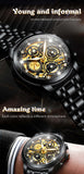 2021 NEKTOM Fashion Casual Men Watch Stainless Steel Golden Men