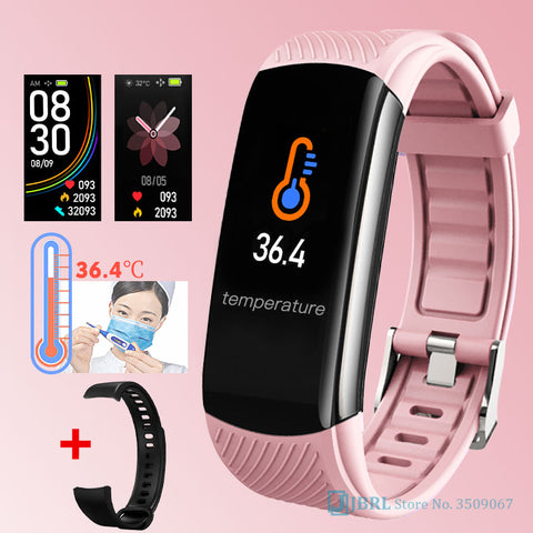 2021 New Smart Watch Women Men Body Temperature SmartWatch Fitness