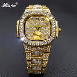 Men's Watches Gold Ice Out Diamond Luxury Top Brand Design Diver