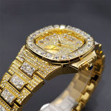 Men's Watches Gold Ice Out Diamond Luxury Top Brand Design Diver