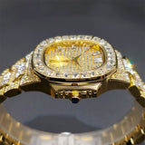 Men's Watches Gold Ice Out Diamond Luxury Top Brand Design Diver