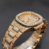 Men's Watches Gold Ice Out Diamond Luxury Top Brand Design Diver