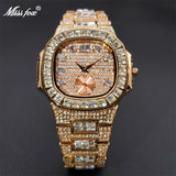Men's Watches Gold Ice Out Diamond Luxury Top Brand Design Diver