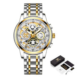 2021 NEKTOM Fashion Casual Men Watch Stainless Steel Golden Men