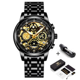 2021 NEKTOM Fashion Casual Men Watch Stainless Steel Golden Men