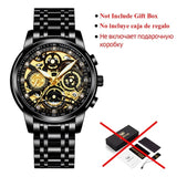 2021 NEKTOM Fashion Casual Men Watch Stainless Steel Golden Men