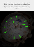 LIGE Men Watches 2021 New Fashion Leather Waterproof Luminous