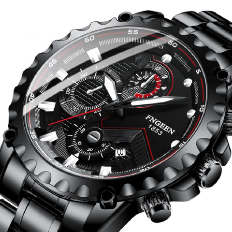 FNGEEN 2020 Top Brand Sport Luminous Watches Stainless Steel Fashion