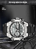 LIGE Digital Men Military Watch 50m Waterproof Wristwatch LED Quartz