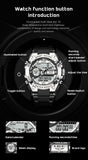 LIGE Digital Men Military Watch 50m Waterproof Wristwatch LED Quartz