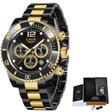 LIGE Watches Mens Top Brand Luxury Clock Casual Stainless Steel 24Hour