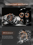 2021 New Fashion Blue Mens Watches LIGE Top Brand Luxury