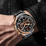 2021 New Fashion Blue Mens Watches LIGE Top Brand Luxury