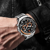 2021 New Fashion Blue Mens Watches LIGE Top Brand Luxury