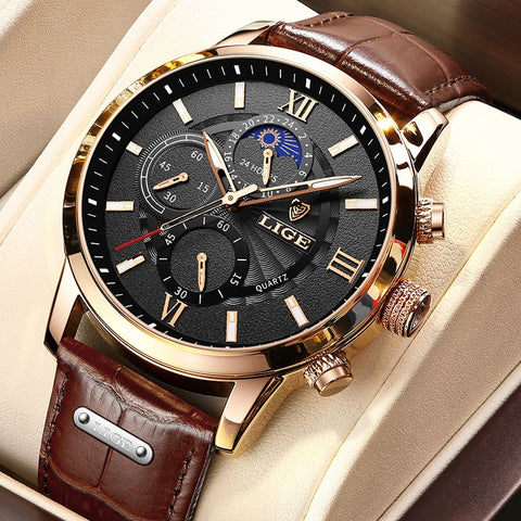2021 LIGE Men's Watches Top Brand Luxury Men Wrist Watch
