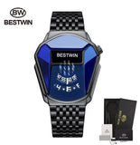 2021 BESTWIN Brand Luxury Sport Military Watch Men Gold  Stainless